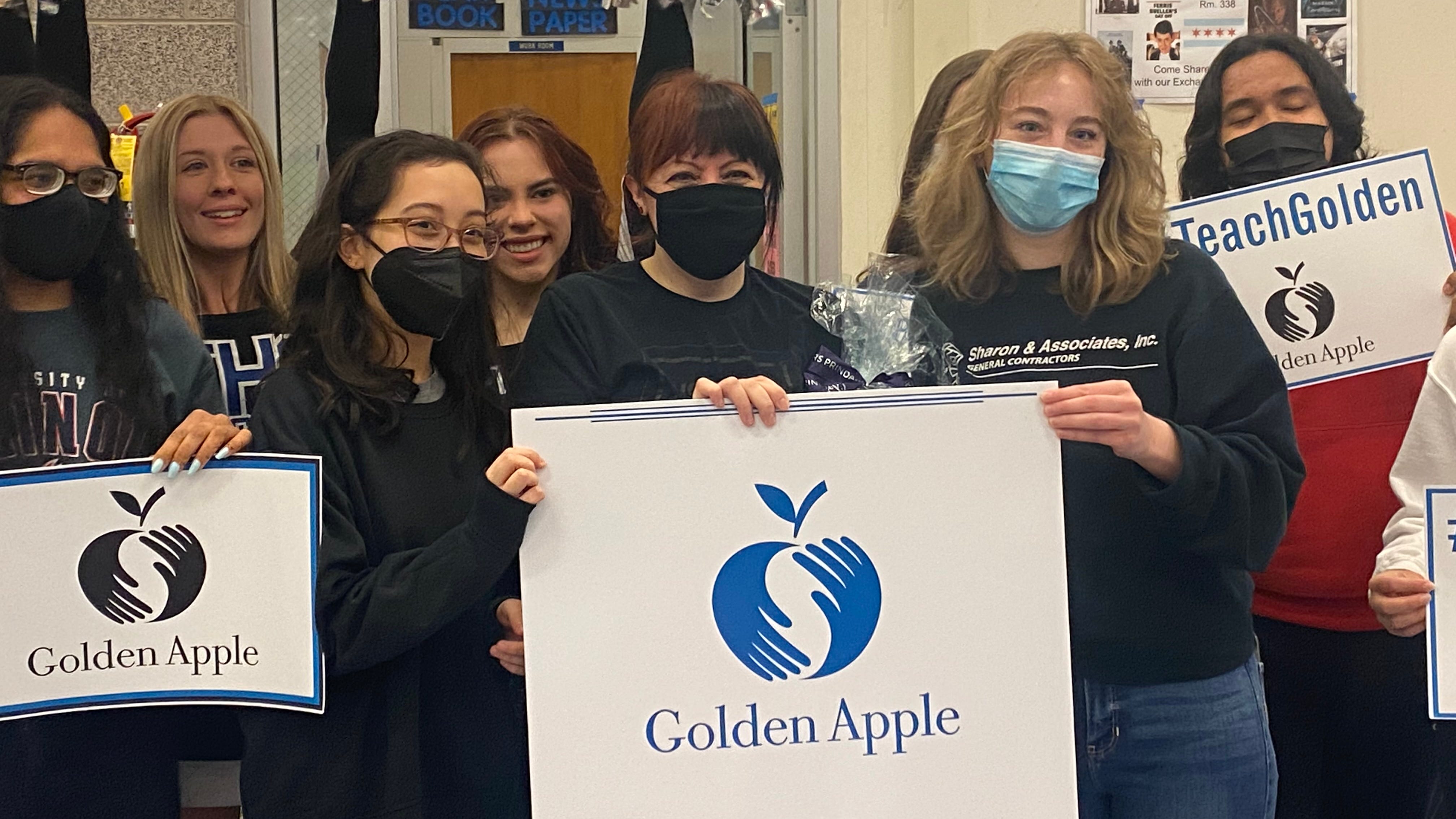 CPS high school art teacher receives Golden Apple Award