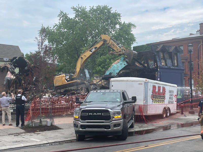 Demolition of The Old Pink in Buffalo's Allentown neighborhood