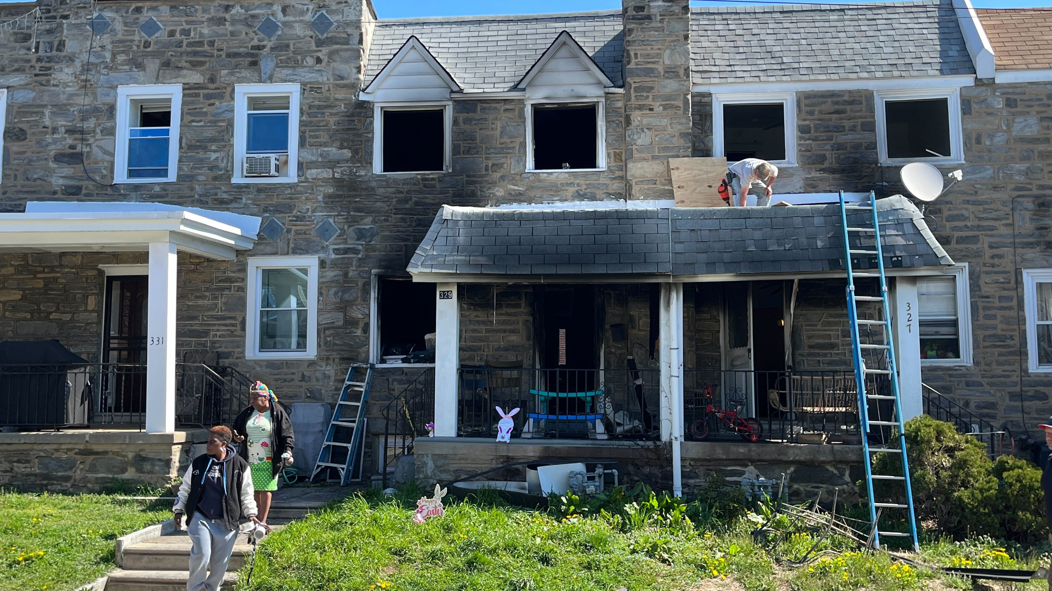 Twin girls dead in Upper Darby row home fire; firefighters injured