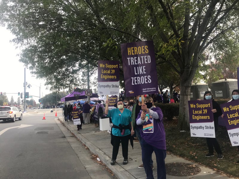 The two-day solidarity strike with Kaiser Permanente engineers brought tens of thousands of workers out of the office on Thursday, with the potential for even more the following day.