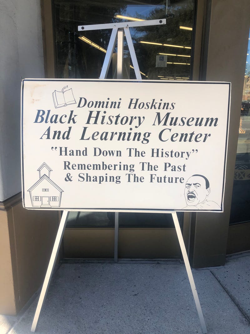 The entrance to The Domini Hoskins Black History Museum and Learning Center.