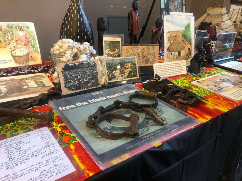Assorted artifacts inside the Domini Hoskins Black History Museum and Learning Center.