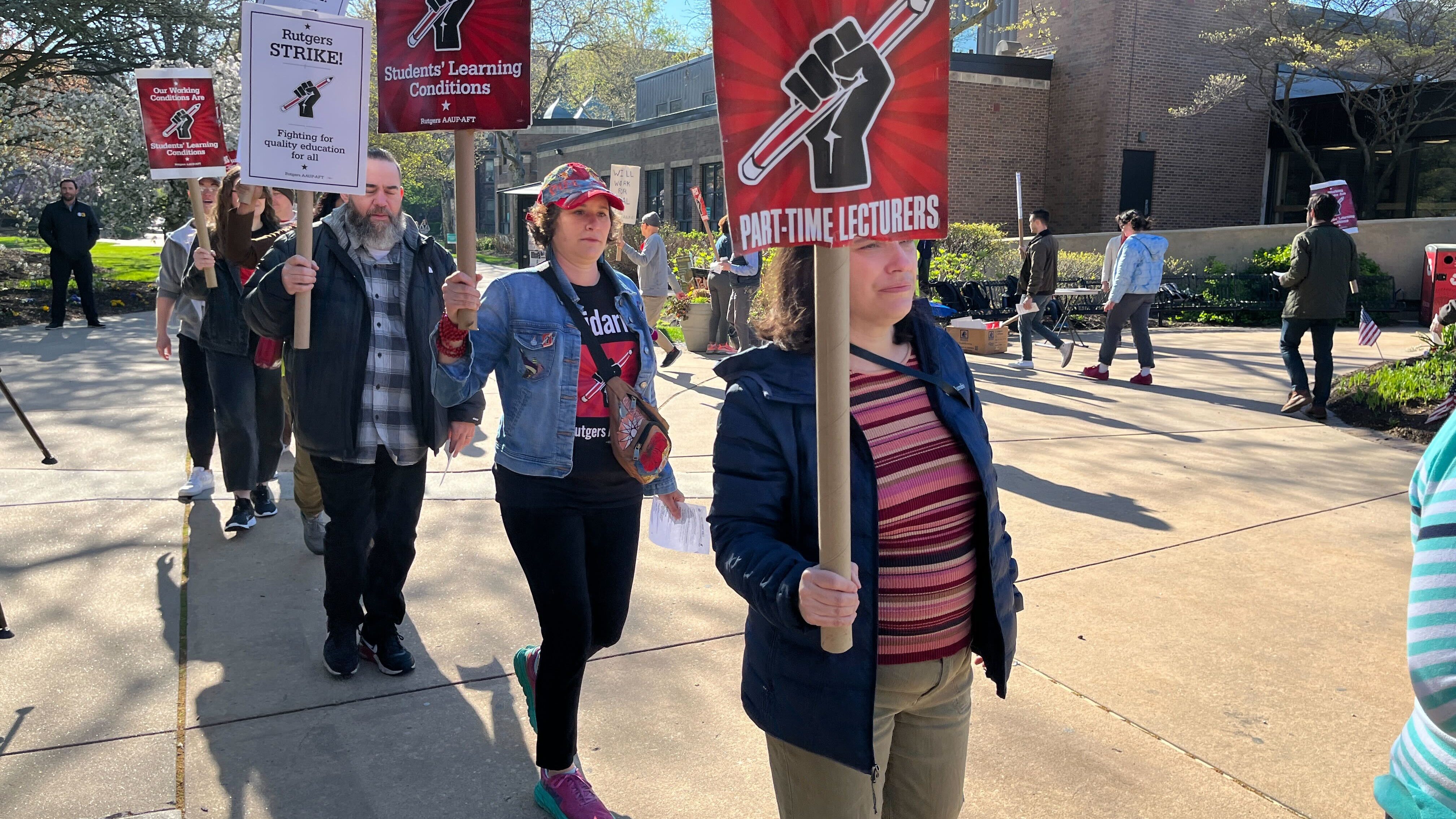 'Rutgers is for education. We are not a corporation': University faculty, staff on strike