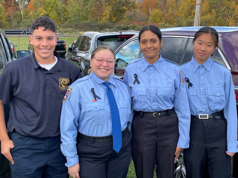 Members of the Bristol Youth Cadets program, which had Sgt. Dustin DeMonte and Officer Alex Hamzy as advisors, 10/19/22