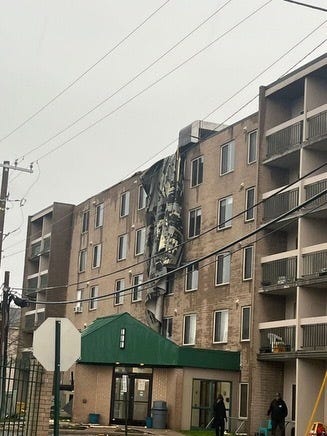 Damage to Autumn House Apartments in Ferndale