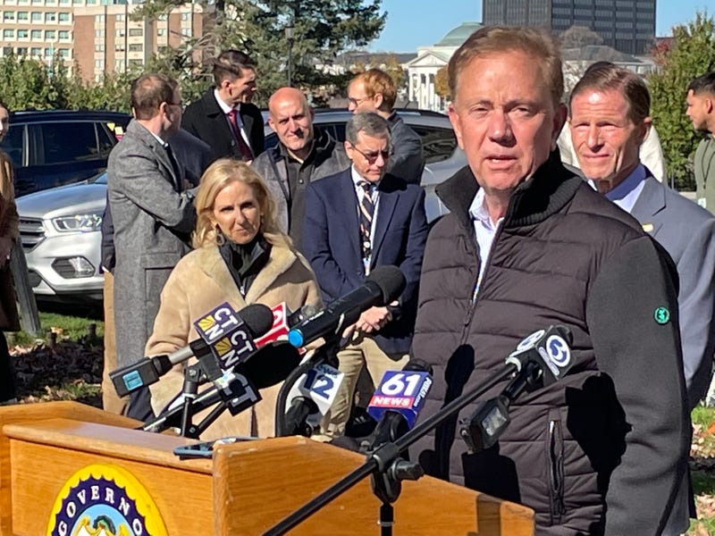 Gov. Ned Lamont (D) at the Connecticut Capitol, 11/9/22