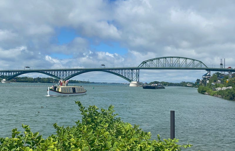 Ralph Wilson Park Pedestrian Bridge barge