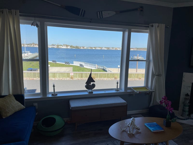 Doug Quinn has a beautiful view of Barnegat Bay from his living room window.