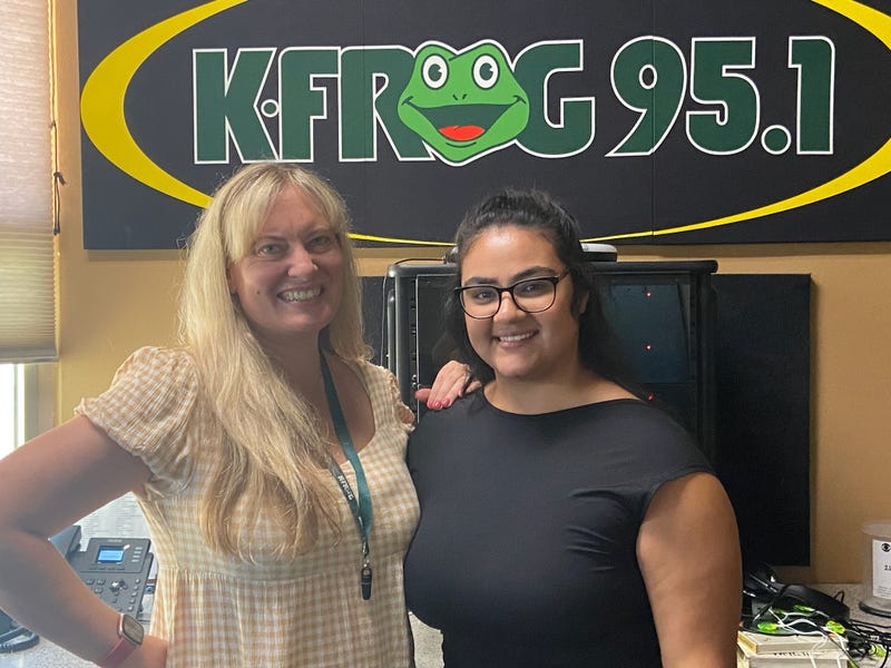 Inland Caregiver Resource Center's Krystal Perez with K-Frog's Pepper