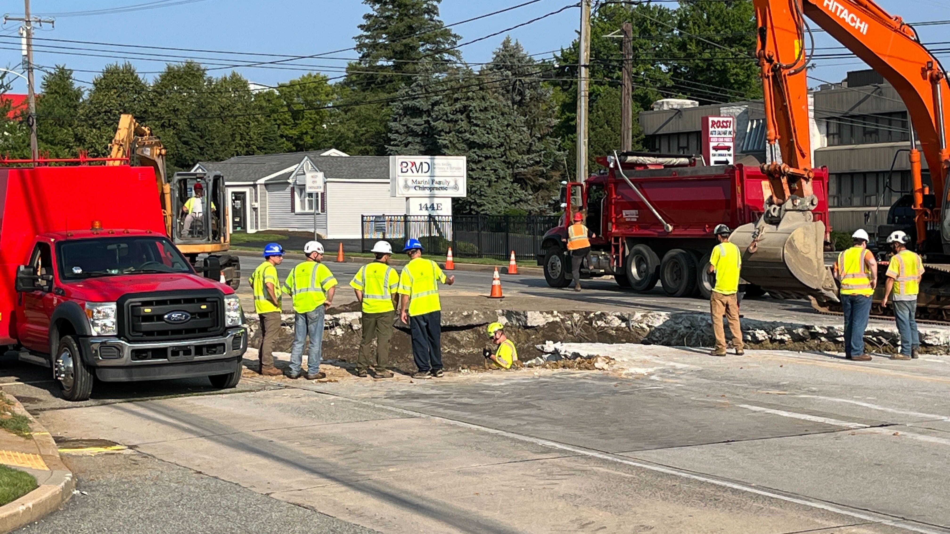 Massive sinkhole closes stretch of Route 202 in King of Prussia until further notice