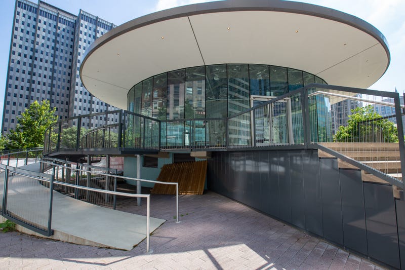 Former LOVE Park Welcome Center building