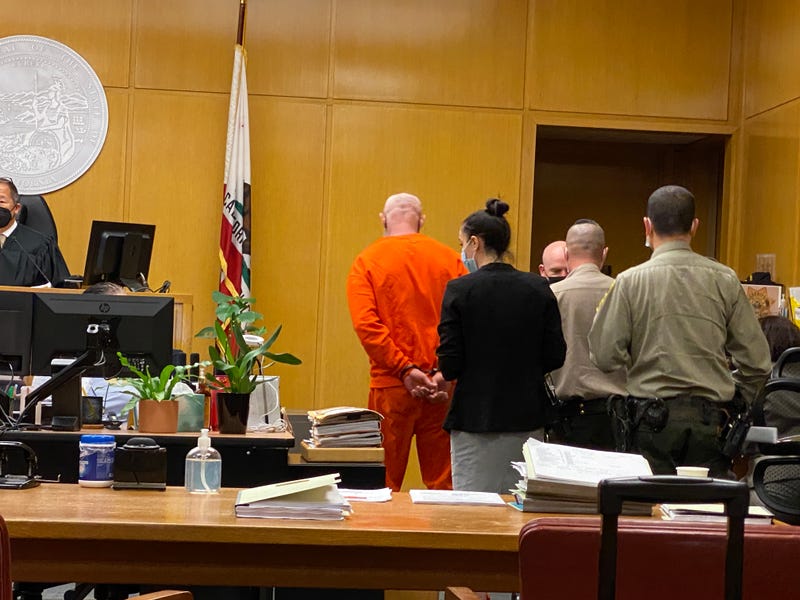 Darren Price, 53, was in tears throughout the ten minute court proceedings — which were meant to be his arraignment, but his attorney Sierra Villaran successfully argued that it should be moved to Friday, saying there was too much new evidence to go over.