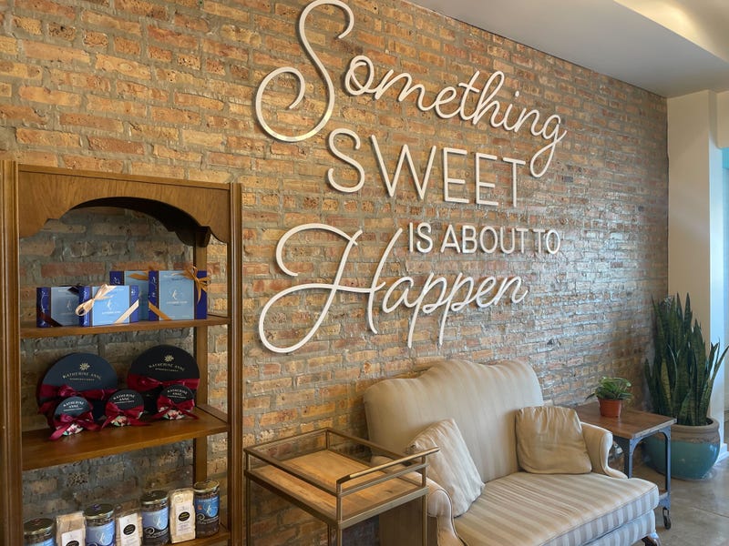 Inside chocolate shop