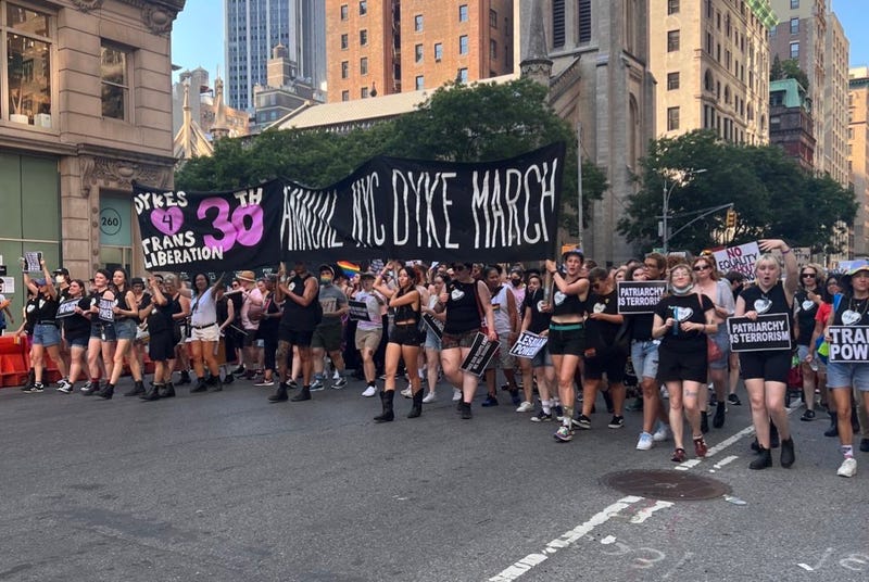 Attendees at New York City's 2022 Dyke March
