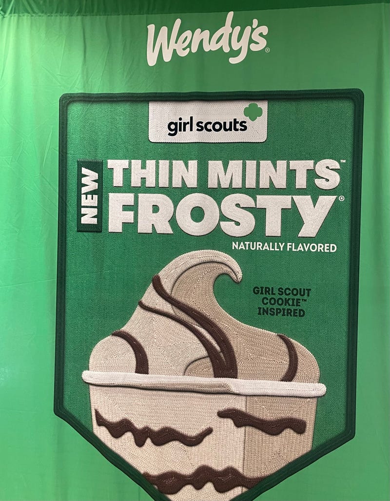 The Thin Mints Frosty will be available at Wendy’s restaurants nationwide beginning Feb. 21.