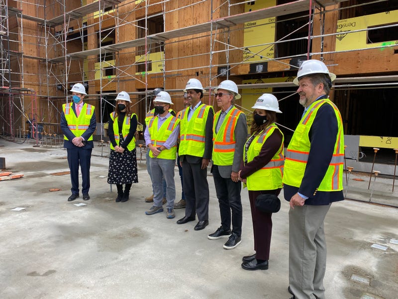 Rep. Ro Khanna and local leaders visit affordable housing projects that the congressman said would've benefitted from passing the Build Back Better Act.