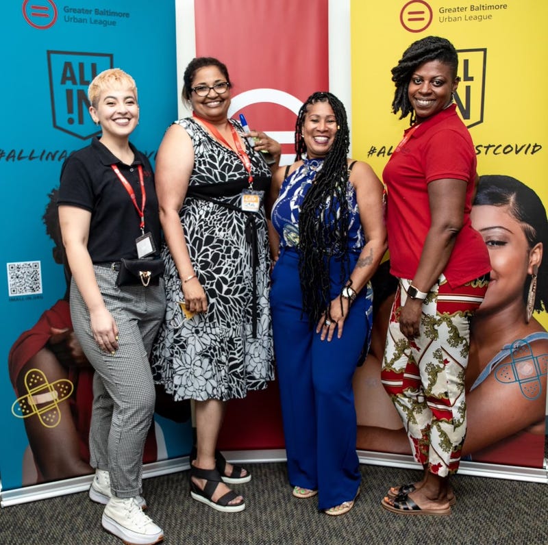 Greater Baltimore Urban League President and CEO Tiffany Majors and some GBUL team members 