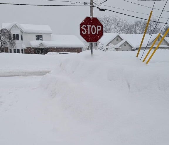 Stop sign on Avon Drive