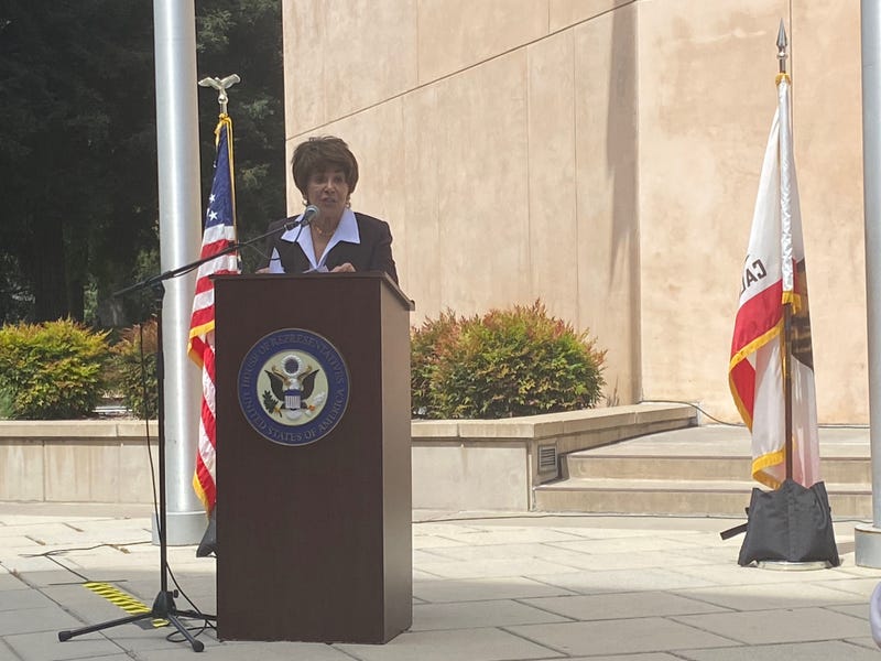 Following this week’s leaked Supreme Court draft, two Bay Area Congresswomen lead a rally to support a bill to legalize abortions nationwide.