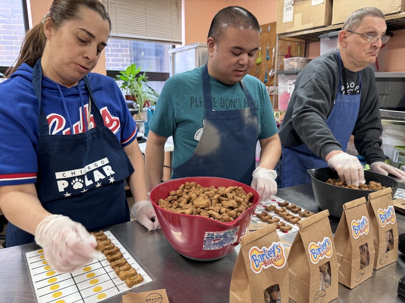 Gateway to Learning making dog biscuits