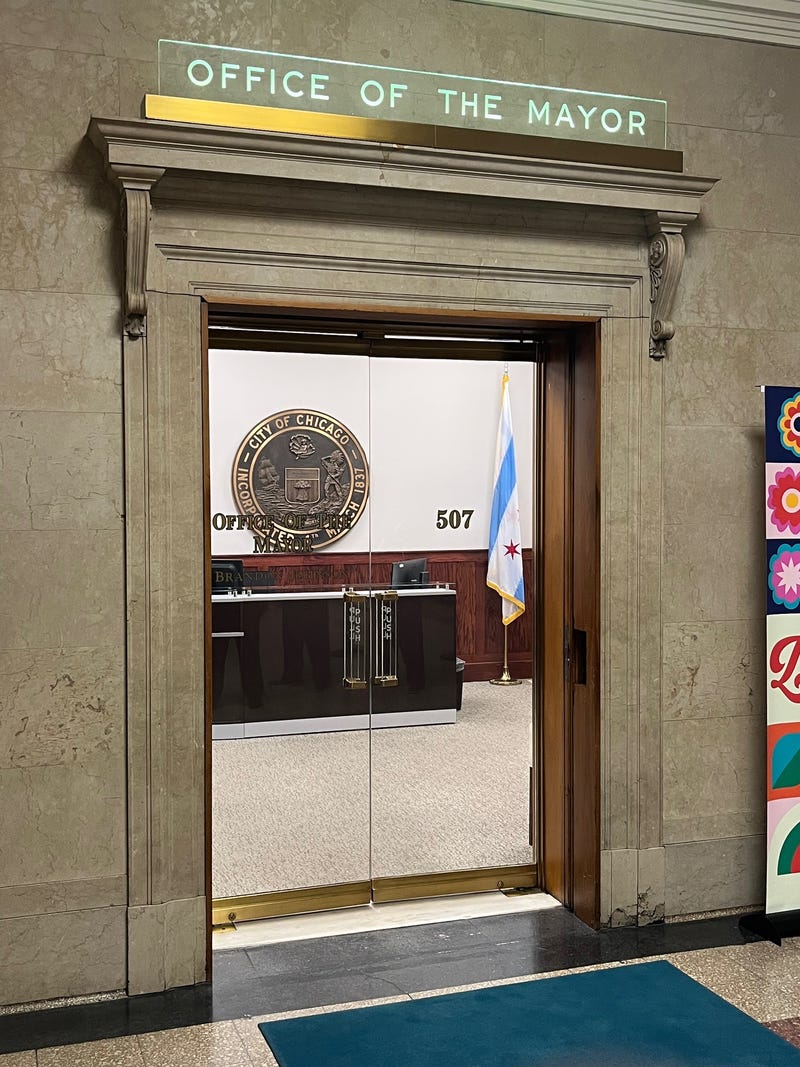 The office of the Mayor of Chicago, on the fifth floor of City Hall. 
