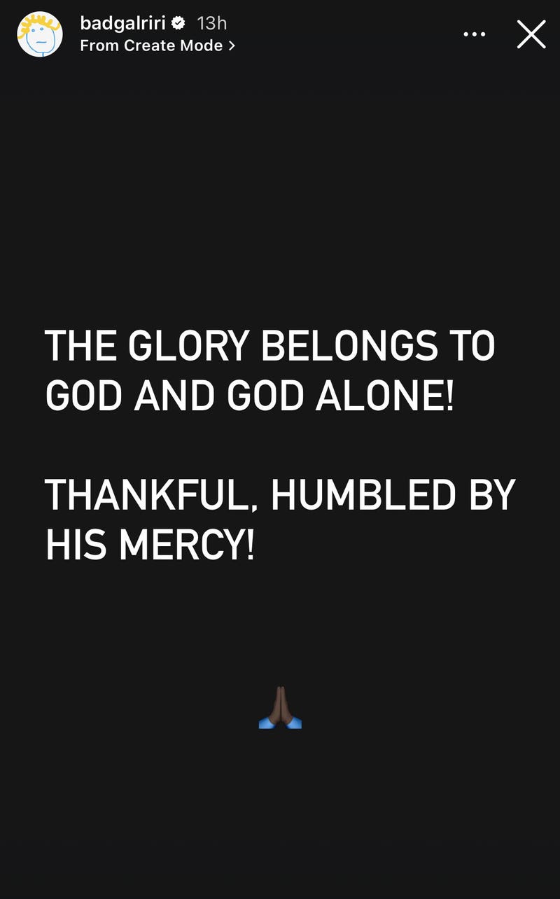 Rihanna Instagram Story