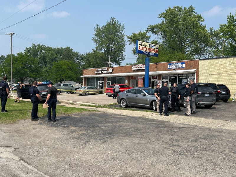 police on scene of Livonia shooting