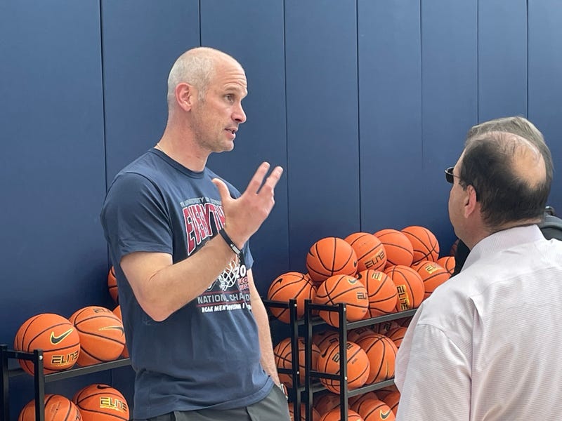 UConn men's basketball head coach Dan Hurley, speaking with reporters in Storrs, 6/13/24