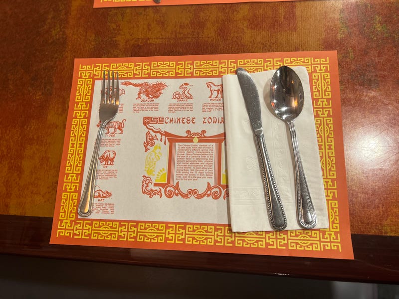 Place setting at La Dinastia