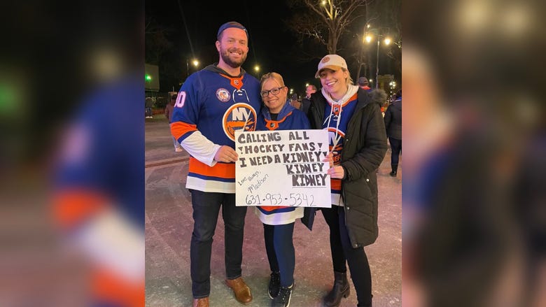 Islanders fans rally to help LI woman find kidney donor