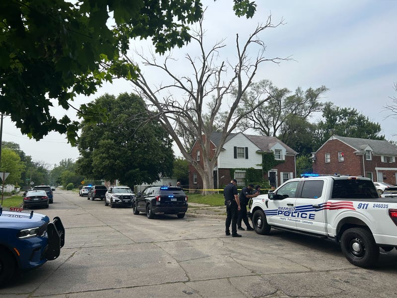 Scene of an officer-involved shooting on Detroit's east side.