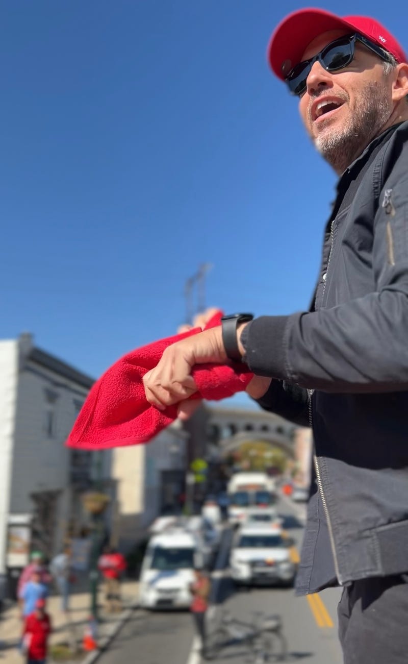 Trey Morgan on the Rally for Red October Bus