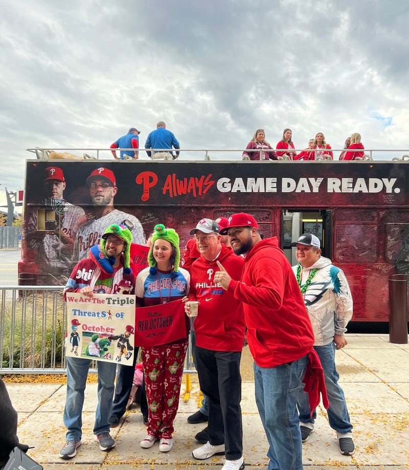 Team B101.1 on the Rally for Red October Bus