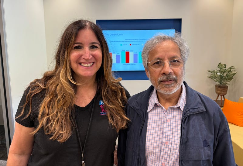 Gina Crash with Dr. Arif Hussain from the UMD Greenebaum Comprehensive Cancer Center (UMGCCC)