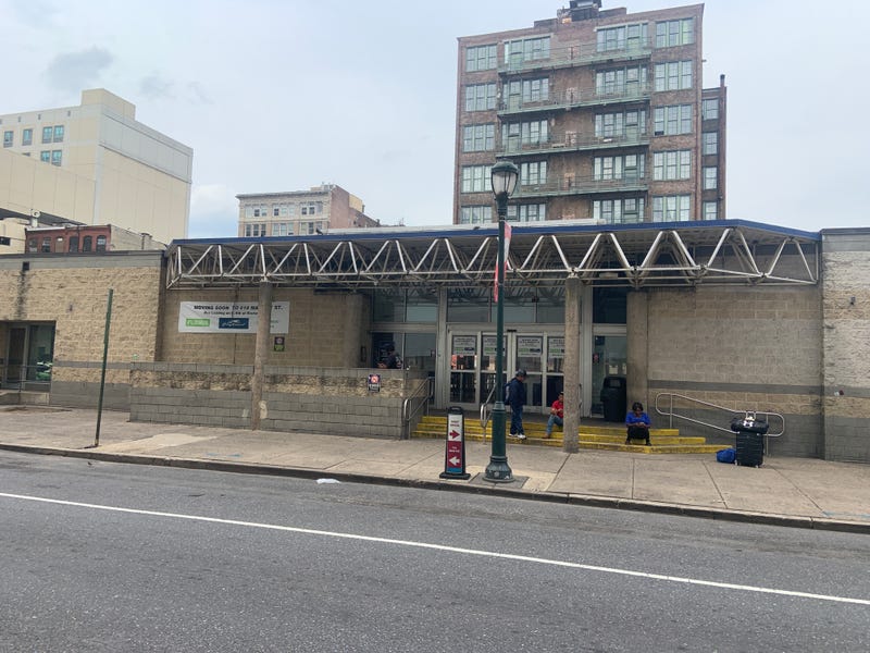 The old Greyhound bus terminal at 10th and Filbert streets, pictured on June 26, 2023.