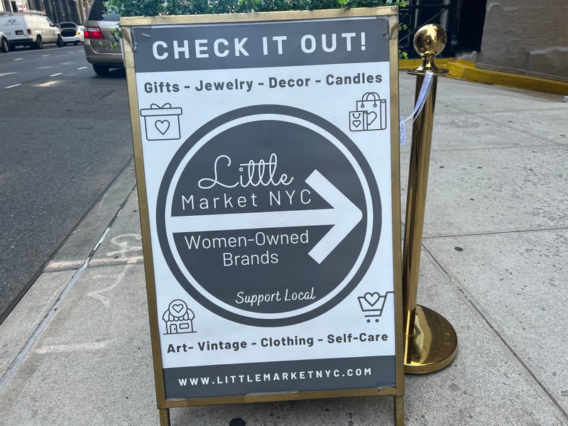 Sign outside of The Little Market