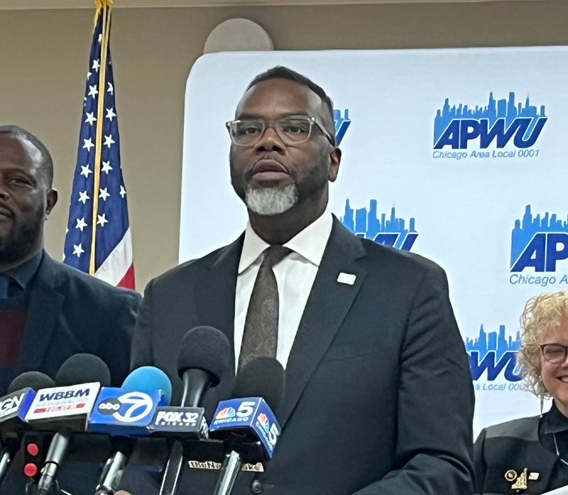 Chicago mayor Brandon Johnson.