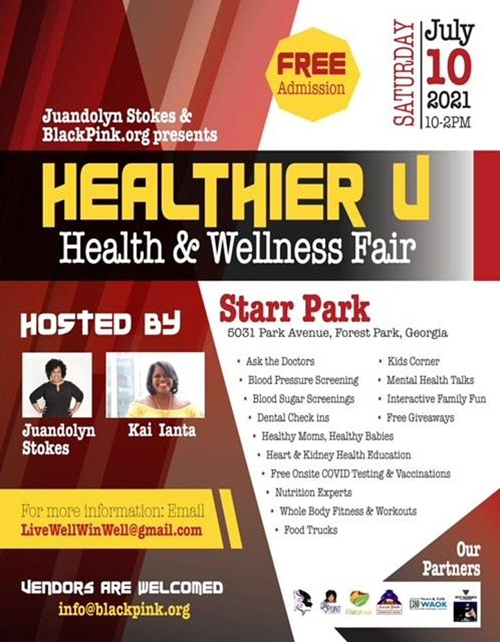 Live Well and Win Well with Juandolyn Stokes and Kai Ianta at the Healthier U Health and Wellness Fair.