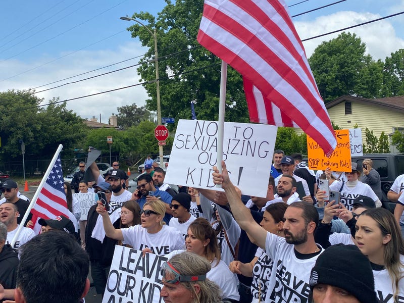 Protests outside School