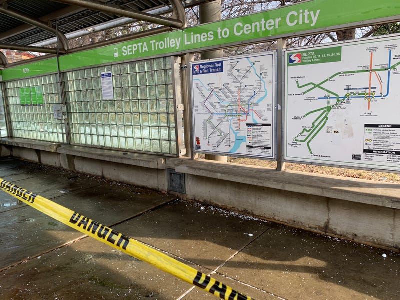 SEPTA trolley tunnel entrance at 40th Street