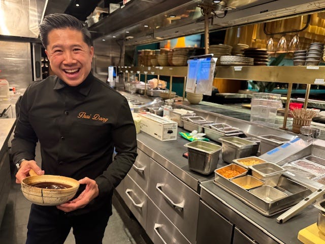 Executive Chef Thai Dang in the kitchen of "Crying Tiger" 