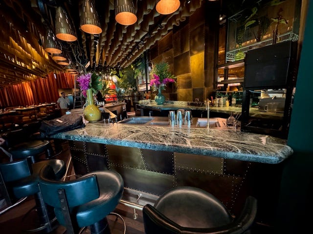 The bar/entrance to the new Crying Tiger