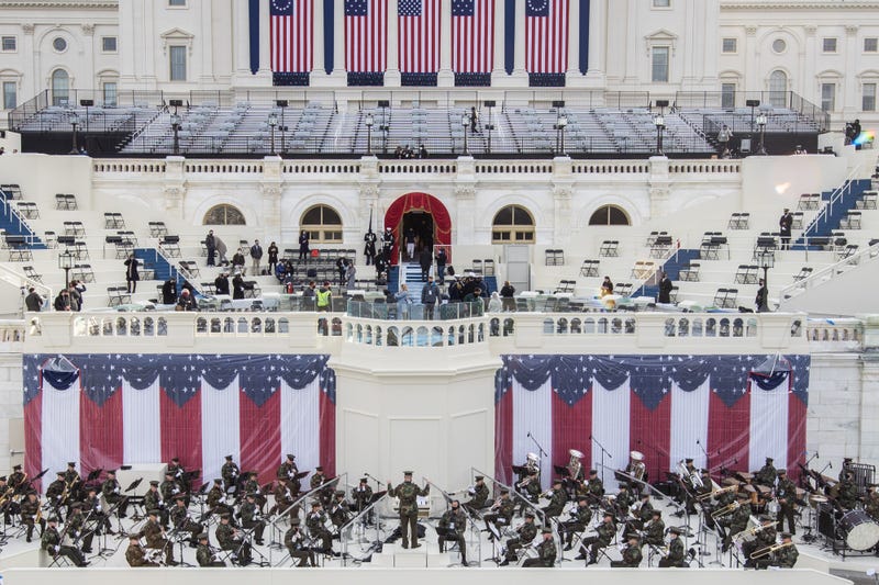 Dress rehearsal for Wednesday's inauguration of Joe Biden.