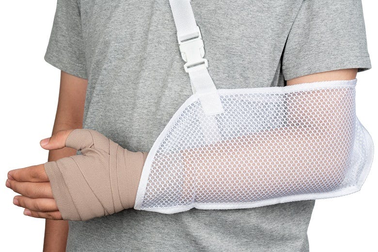 Arm in sling