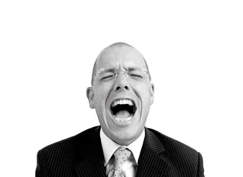 man yelling
