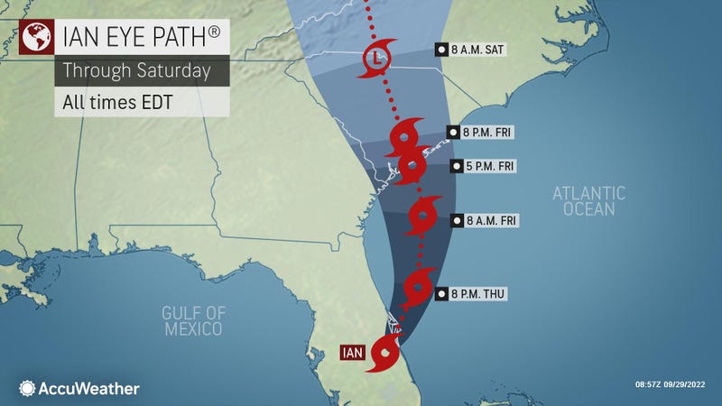 At 5am the Tropical Storm has maximum sustained winds of 65 mph
