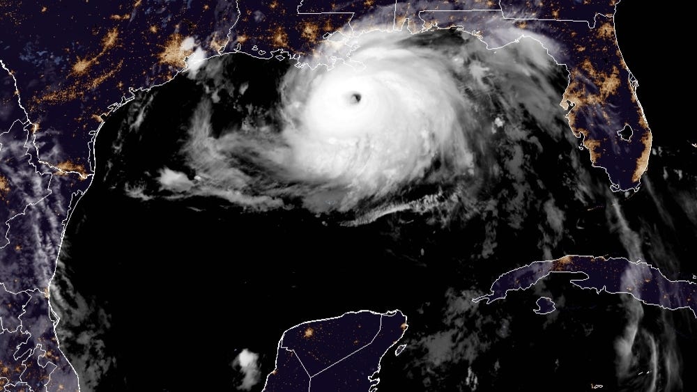 Hurricane Ida winds up to 150mph