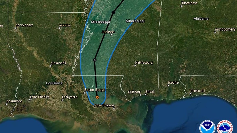 Ida continues to weaken, moving north-northwest