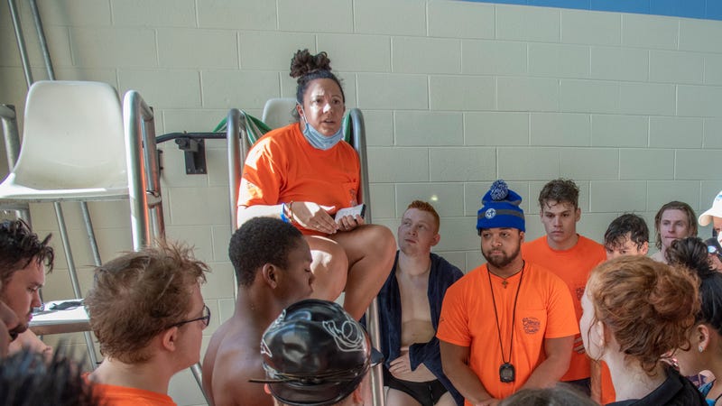 Cabrini men's and women's swimming coach Cindy Ikeler.