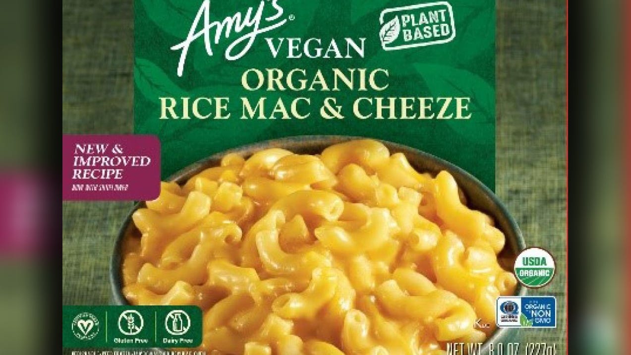RECALL: Amy's Kitchen's vegan 'Mac & Cheeze' may actually contain milk